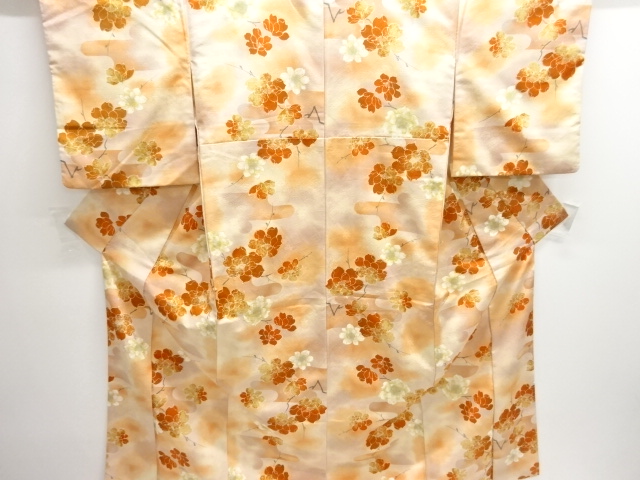 JAPANESE KIMONO / KOMON / FLOWER & EGASUMI 
